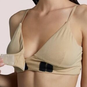 Slick Chicks Front Fastening Bra with Fasteners Beige XL NIB Women Owned
